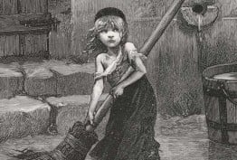 Émile Bayard, ‘Cosette’, c 1886, in Victor Hugo, Les Misérables, London, 1887, State Library of Victoria"