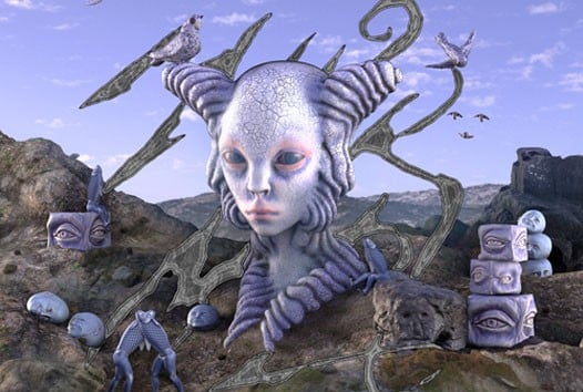 Digital illustration of an alien creature